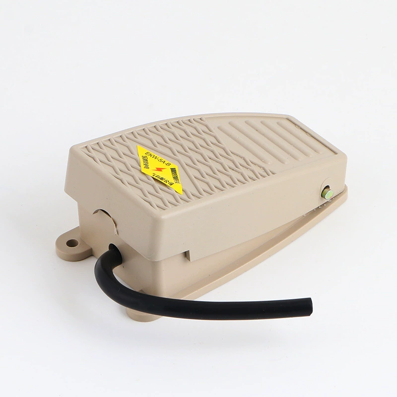 Foot switch Step switching pedal switch EKW-5A/B self-reset plastic shell tape line 10cm