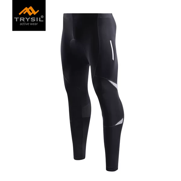 Cross-Border New Men's Silicone Seat Cushion Reflective Cycling Trousers Sports High Elastic Compression Tight Quick-Drying Cycling Jersey