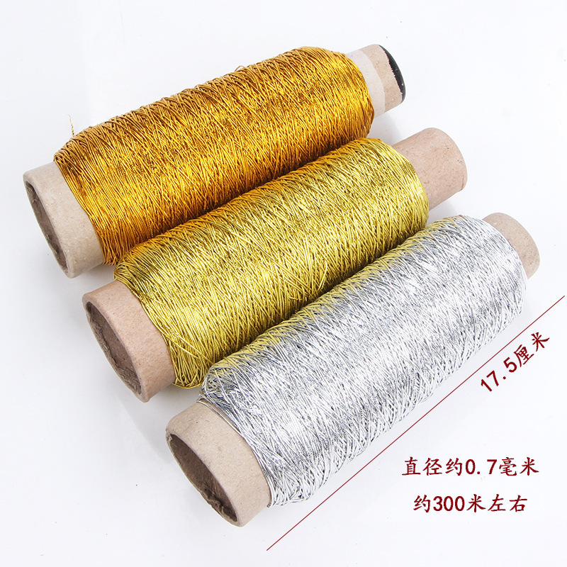 现货金银色小吊牌弹力绳  包装盒专用弹力绳 可分切可帮打结 包邮