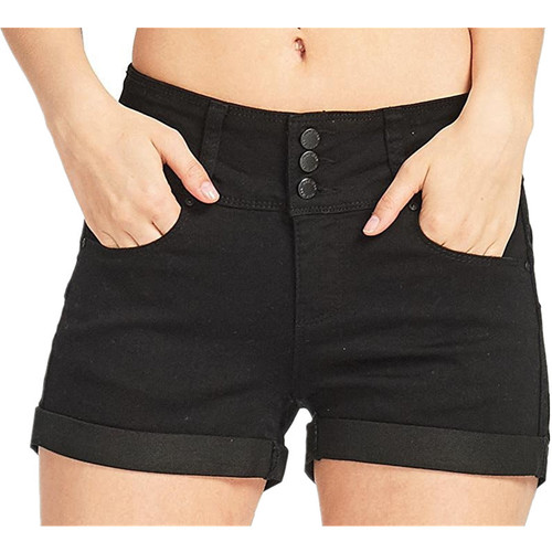 5-color 6-code waisted denim stretch-colored casual versatile hot pants for women S--XXXL