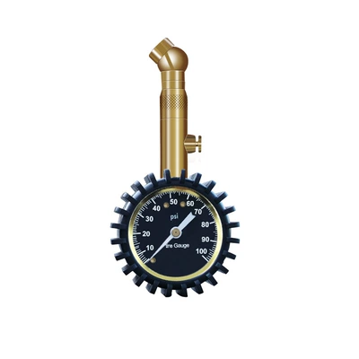Air pressure gauge/tire pressure gauge pressure gauge tire pressure gauge - cy-6228-short-valve-gold
