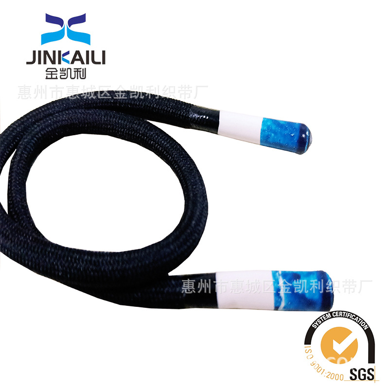 6mm硅胶头卫衣帽绳 间色裤腰邦绳 拼色软胶头绳 透明啤咀鞋带