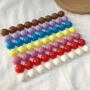手工百搭纯色彩色耳环