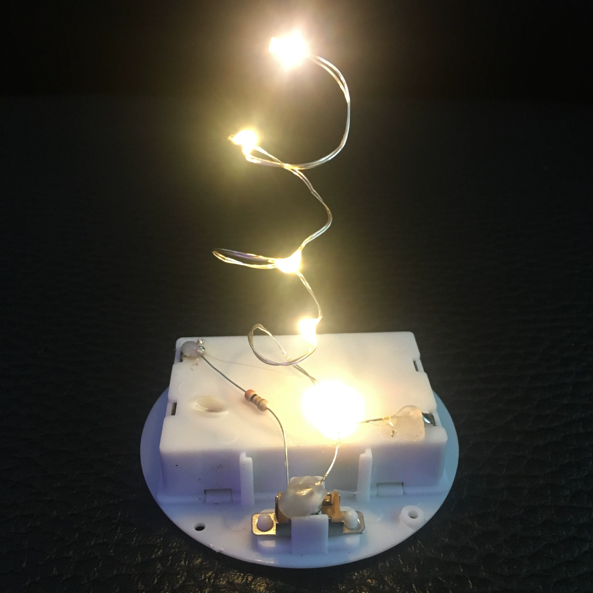 3AA батарейный отсек стеклянные поделки струнные светильники 7,0 круглый батарейный отсек струнные светильники Светодиодный медный провод 2 м 20 бусинок