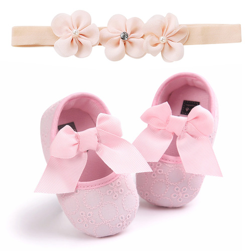 ins白色粉色大红黑小花女宝公主鞋搭配头饰 三朵花婴儿搭配w01