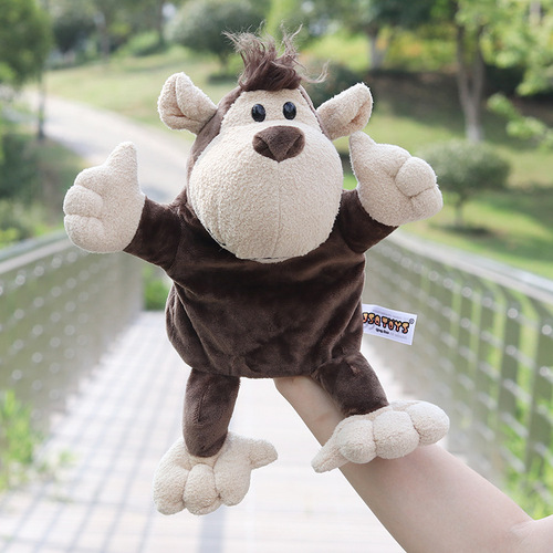 Open mouth hand puppet toy cartoon jungle animal kindergarten class doll child comfort plush toy lion