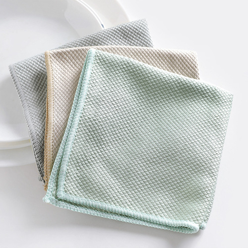 Corn grain glass cloth, microfiber scouring pad, dishwashing cloth, furniture cleaning cloth, water-absorbing decontamination kitchen rag