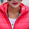 Demi-season short down jacket with down, hoody for elementary school students, city style, increased thickness