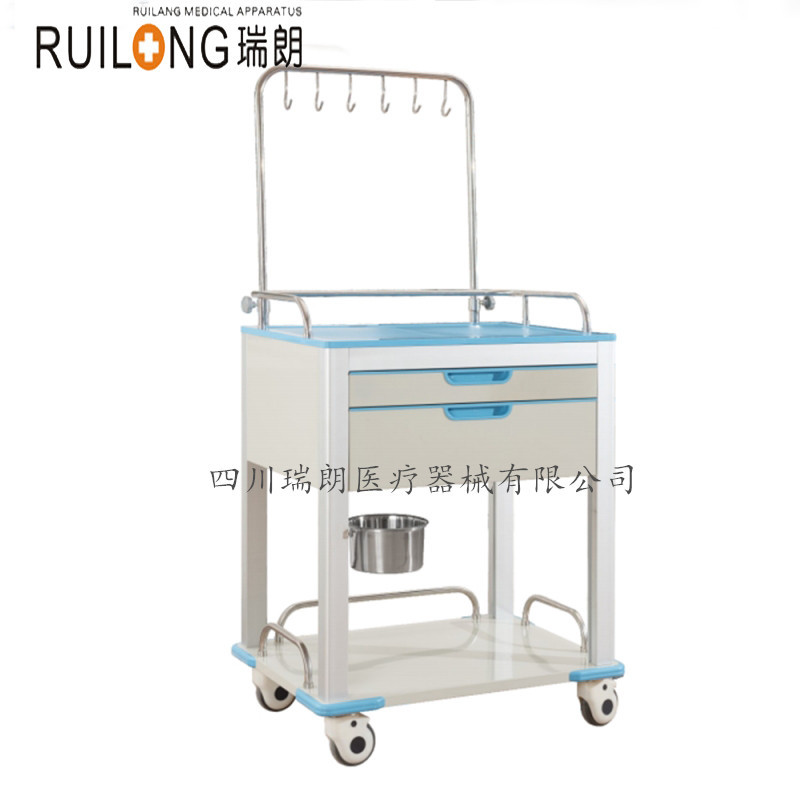 多功能铝钢急*救输*液送药治*疗静音推车厂家直销  四川瑞朗