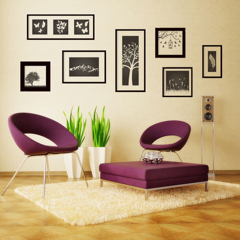 Wall stickers factory wholesale new art photo frame bedroom living room removable decorative waterproof wall stickers XL8252 Wall stickers factory wholesale new art photo frame bedroom living room removable decorative waterproof wall stickers XL8252