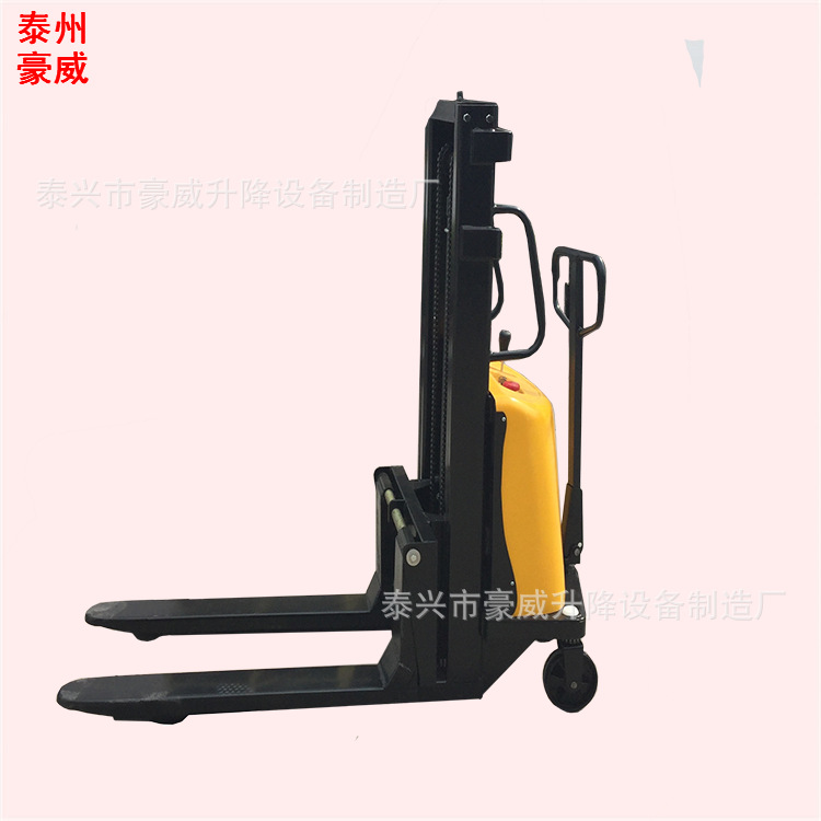 现货1.5T2T3米电动堆高机 液压装卸搬运机 半电动托盘升降叉车