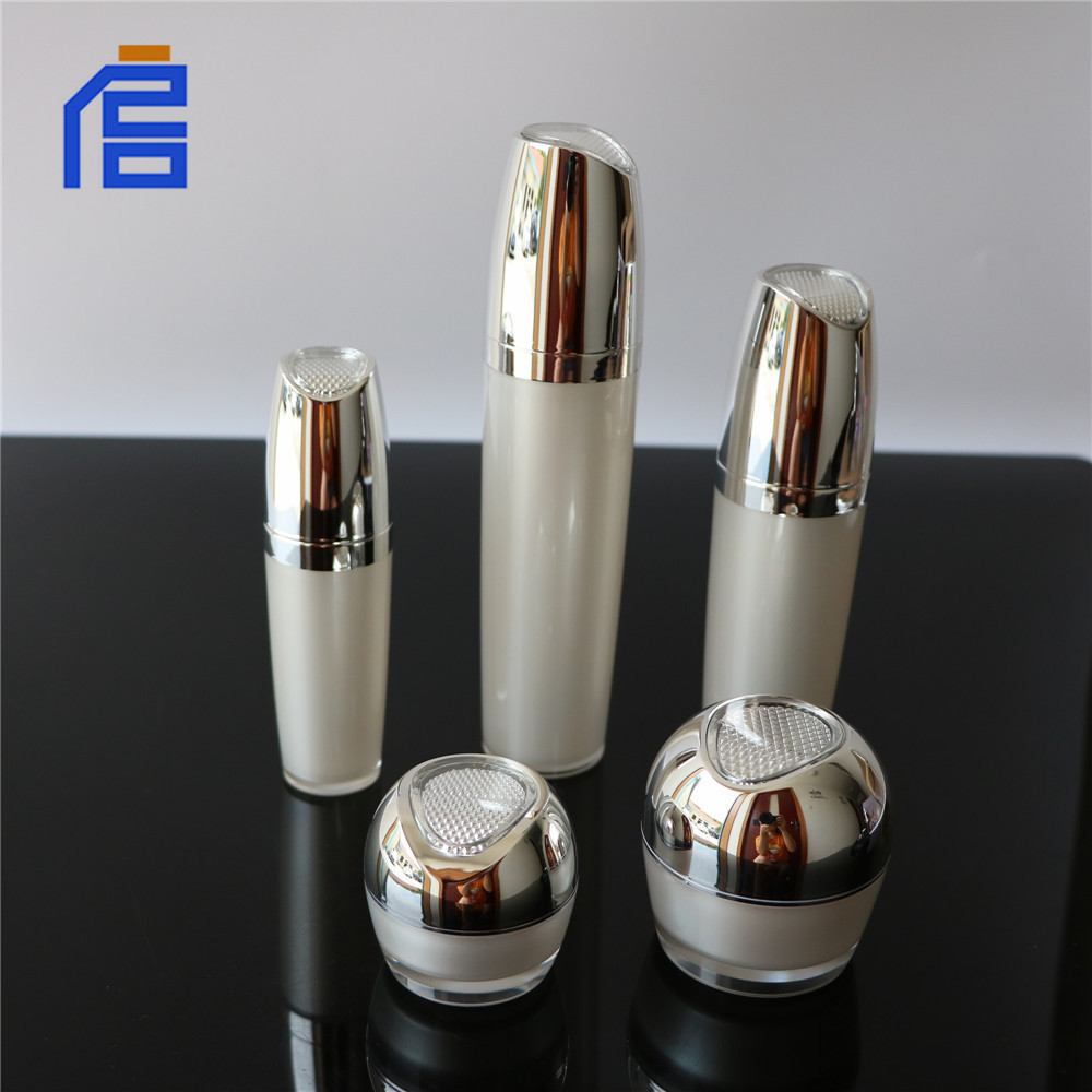 现货供应15克新款亚克力套装系列膏霜瓶 精致小容量膏霜瓶分装瓶