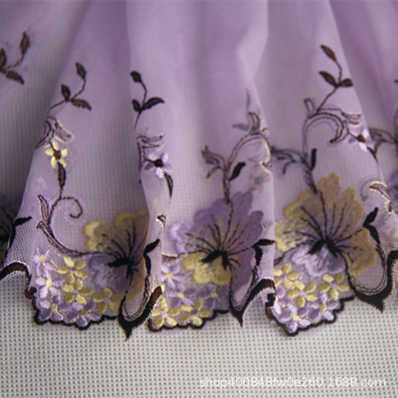 厂家供应240-1无弹水溶蕾丝花边 无弹网布刺绣花边 蕾丝花边服装