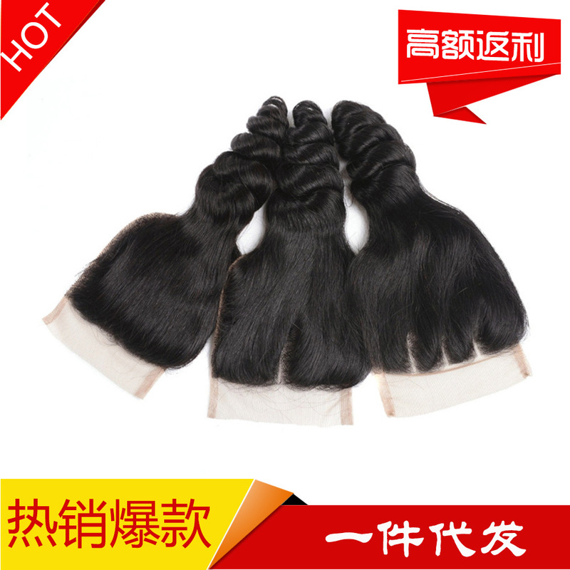 loose wave 4X4Lace Closure real hair lace block bubble hair pressure color manufacturers low price wholesale loose wave 4X4Lace Closure real hair lace block bubble hair pressure color manufacturers low price wholesale