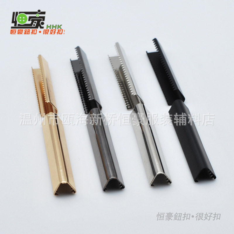 Clip de cola de diente fino de metal de fábrica colgando clip de cola de cuero de cobre plateado accesorios de ropa cinta clip de hierro cinturón clip de cobre