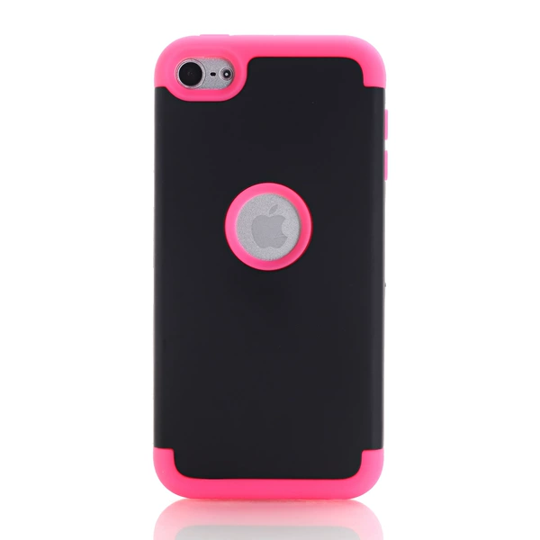 2. Black PC (outside)+rose red silicone (inside)