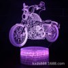 Motorcycle, LED colorful night light, touch creative table lamp for St. Valentine's Day, 3D, remote control, Birthday gift