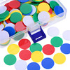 Plastic transparent game currency with accessories, accessory for teaching maths, stickers, 19mm