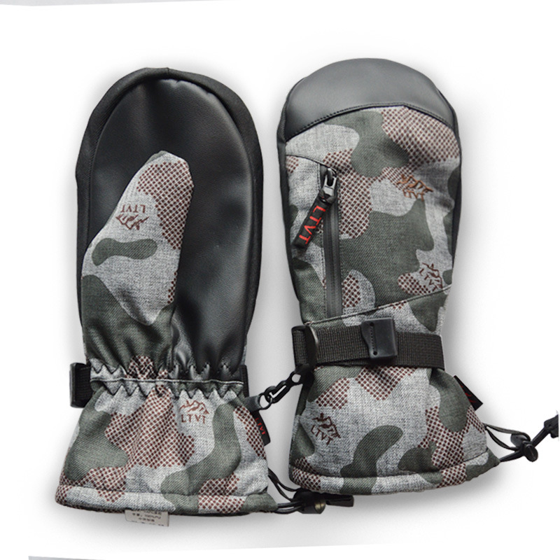 Guantes de esquí para hombres y mujeres de invierno deportes al aire libre a prueba de viento a prueba de agua caliente individual y doble bolsa de tablero dedo congestionado al por mayor