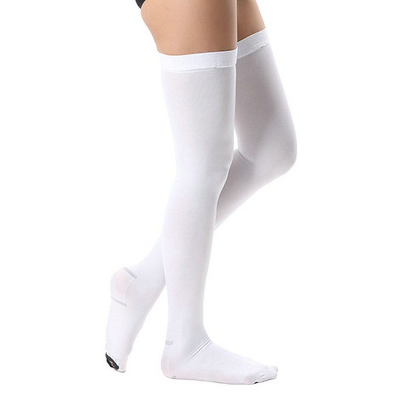 Compression Socks, First-Class Over-The-Knee Vein Socks, Long Pressure Socks, White Thigh-High Elastic Socks, Maternity Health Socks, Nurse Socks, Unisex