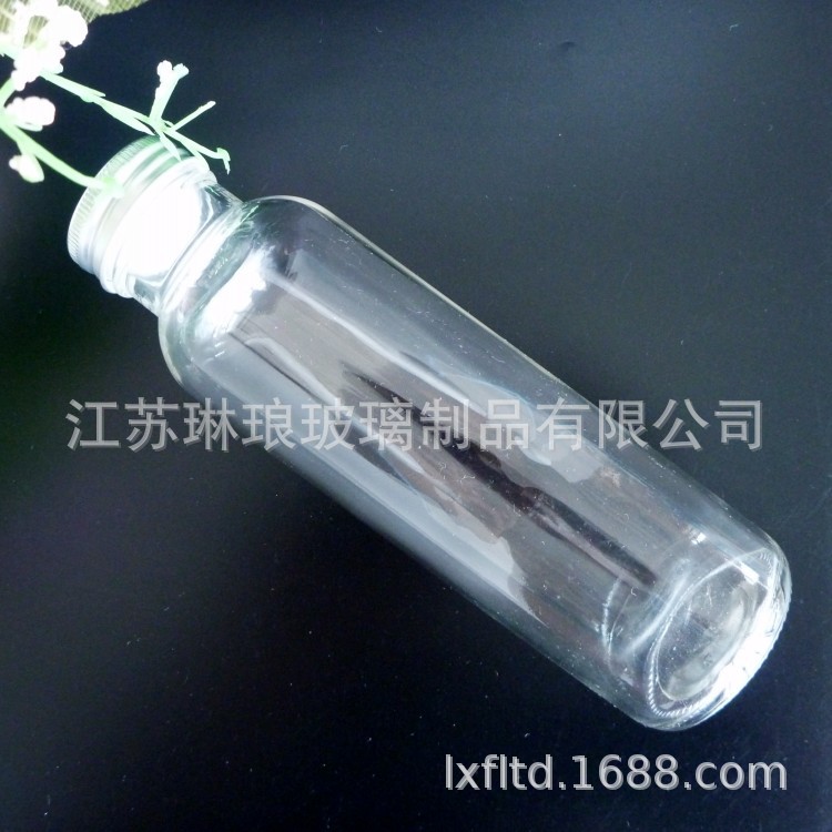 350毫升方泡茶玻璃瓶 高白料奶茶玻璃瓶 玻璃瓶 饮料瓶 冰桔茶瓶