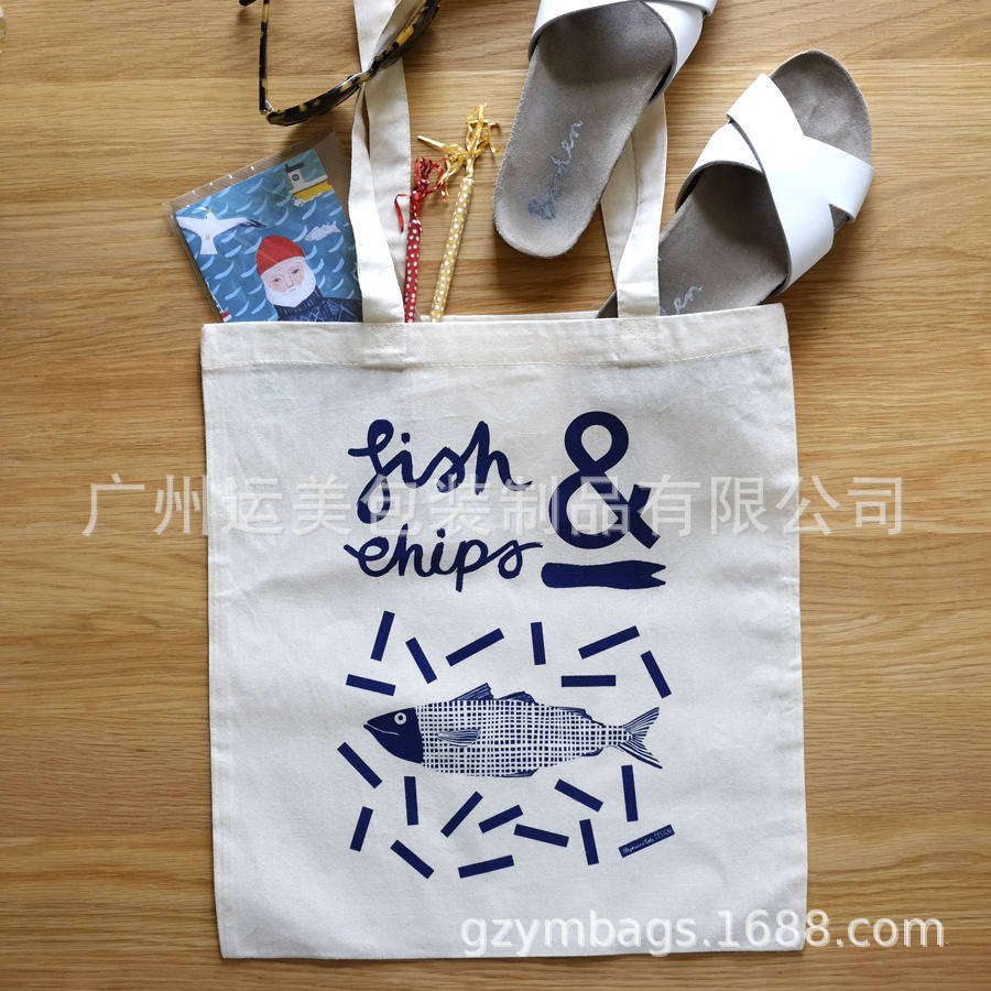 现货批发学生单肩印花帆布袋定 做棉布袋 环保纯棉帆布手提购物袋