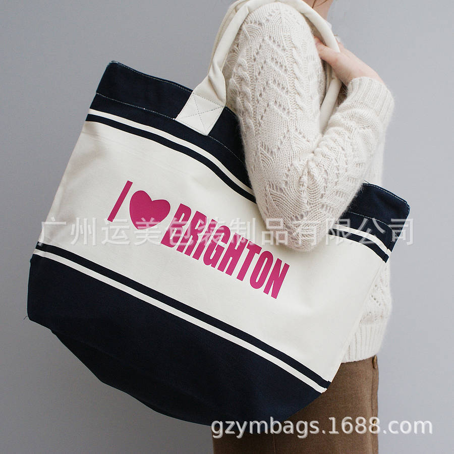 2018新款印花百搭帆布包 简约斜跨单肩女包 学生单肩环保手提袋