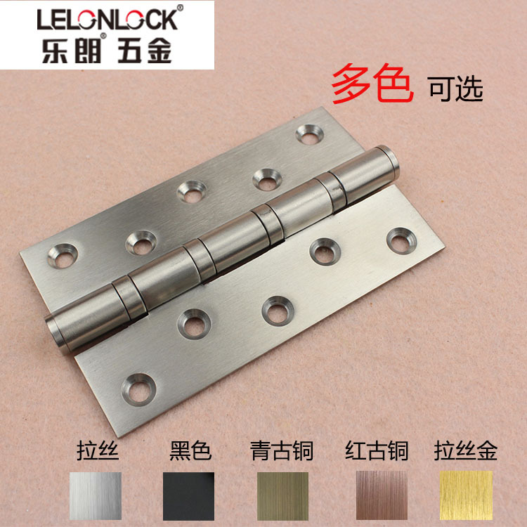 Bisagra de acero inoxidable 304 de 5 pulgadas con orificio en forma de S para puertas interiores, bisagra silenciosa con rodamiento de bolas, bisagra plana de estilo europeo estándar.