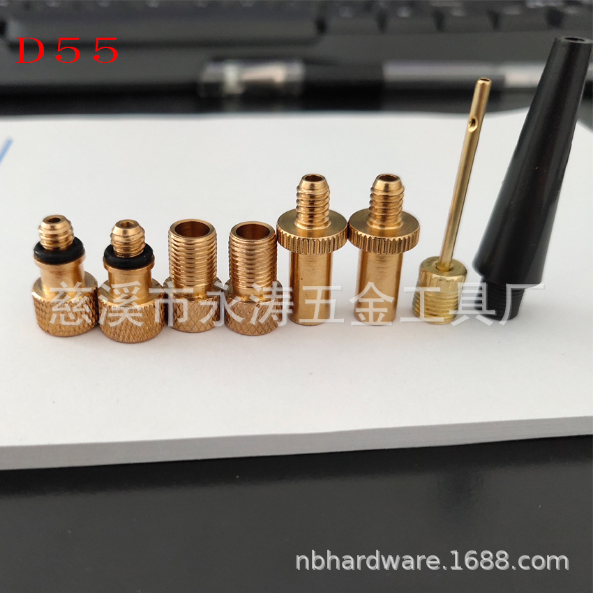 源头厂家供应八件套气筒配件英嘴美嘴随时转换便捷量大价优