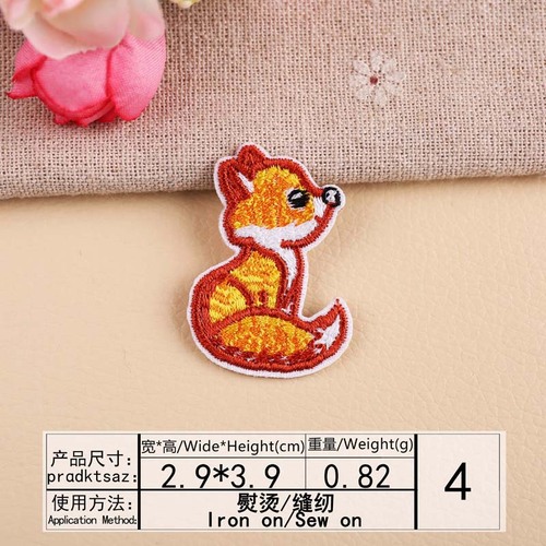 Embroidered patches with cartoon animal designs, stylish couple embroidery, computerized embroidery patches for clothing decoration, patches and appliques