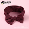 Brand fashionable children's soft hair accessory, nylon cute headband for princess with bow, 40 colors