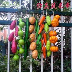 Simulated garlic, corn, pepper, cucumber, fake plants, fake vegetable skewers, hotel, farmhouse, restaurant, kindergarten decoration