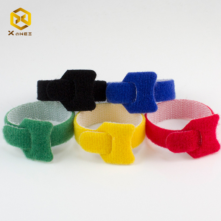 【魔术贴扎带】彩色尼龙T型魔术贴扎带数据线自粘魔术贴理线带