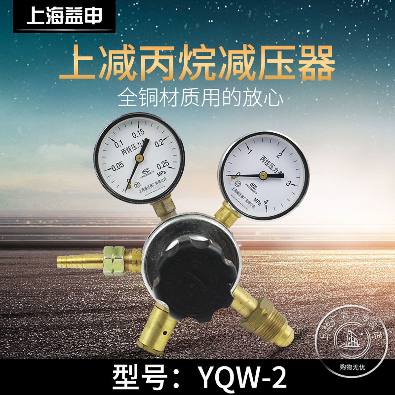 YQW-2丙烷减压器减压阀稳压调压阀压力表上海减压器厂正品