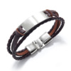 Fashionable universal bracelet, woven glossy jewelry engraved, European style, simple and elegant design