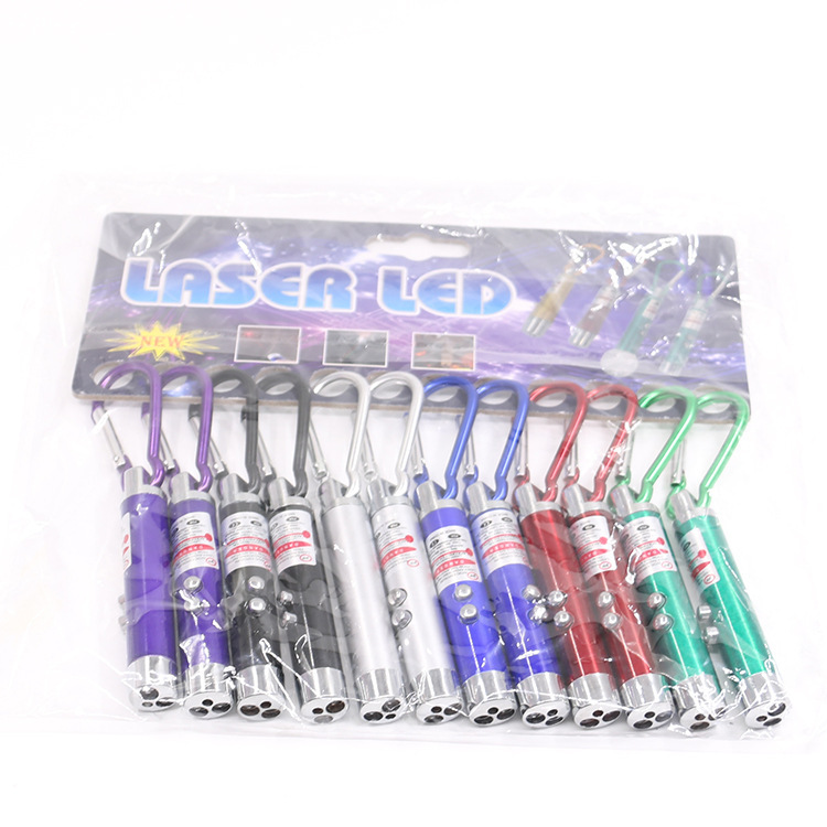 Ultraviolet banknote detection lamp fluorescent agent detection pen mountaineering buckle infrared laser pen gift lighting small flashlight