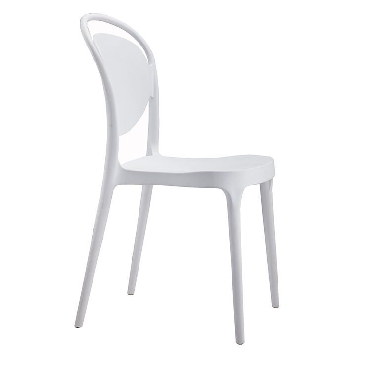 Modern Simple Plastic Dining Chair Household Stackable Plastic Chair Backrest Chair Creative Colorful Leisure Chair