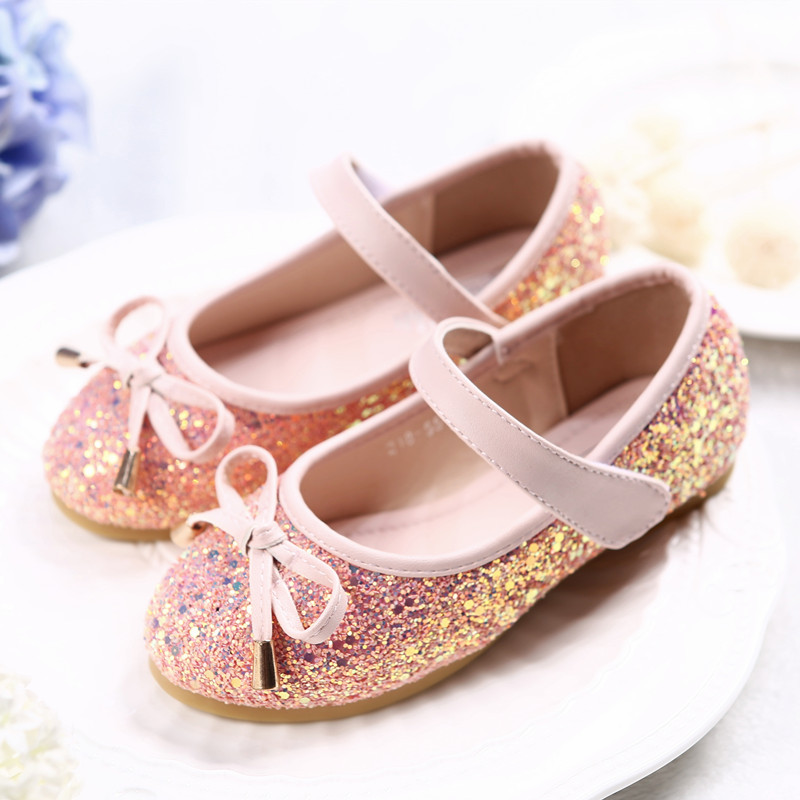 Zapatos de cuero para niñas zapatos para niños zapatos de mujer 2023 nuevo reloj de vestir Zapatos de rendimiento de cristal brillante Niña princesa zapatos para niños