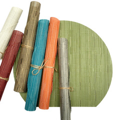 跨境北歐半圓形PVC餐桌墊 防滑隔熱墊特斯林餐墊西餐墊批發