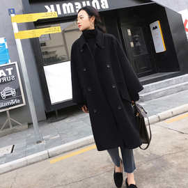 新款秋冬新款羊毛尼子大衣女中长款毛呢外套保暖呢子上衣气质休闲