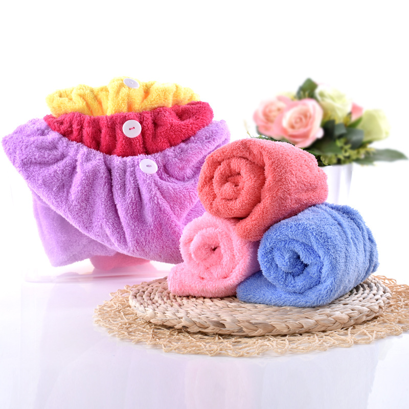 Turbante de secagem rápida em velo coral super absorvente_voghion.com