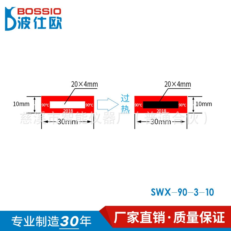 SWX-90-3-10 железнодорожный кабель для пассажирского автомобиля, термочувствительный патч, кабель для распределительного шкафа, меняющий цвет, клейкий патч для измерения температуры