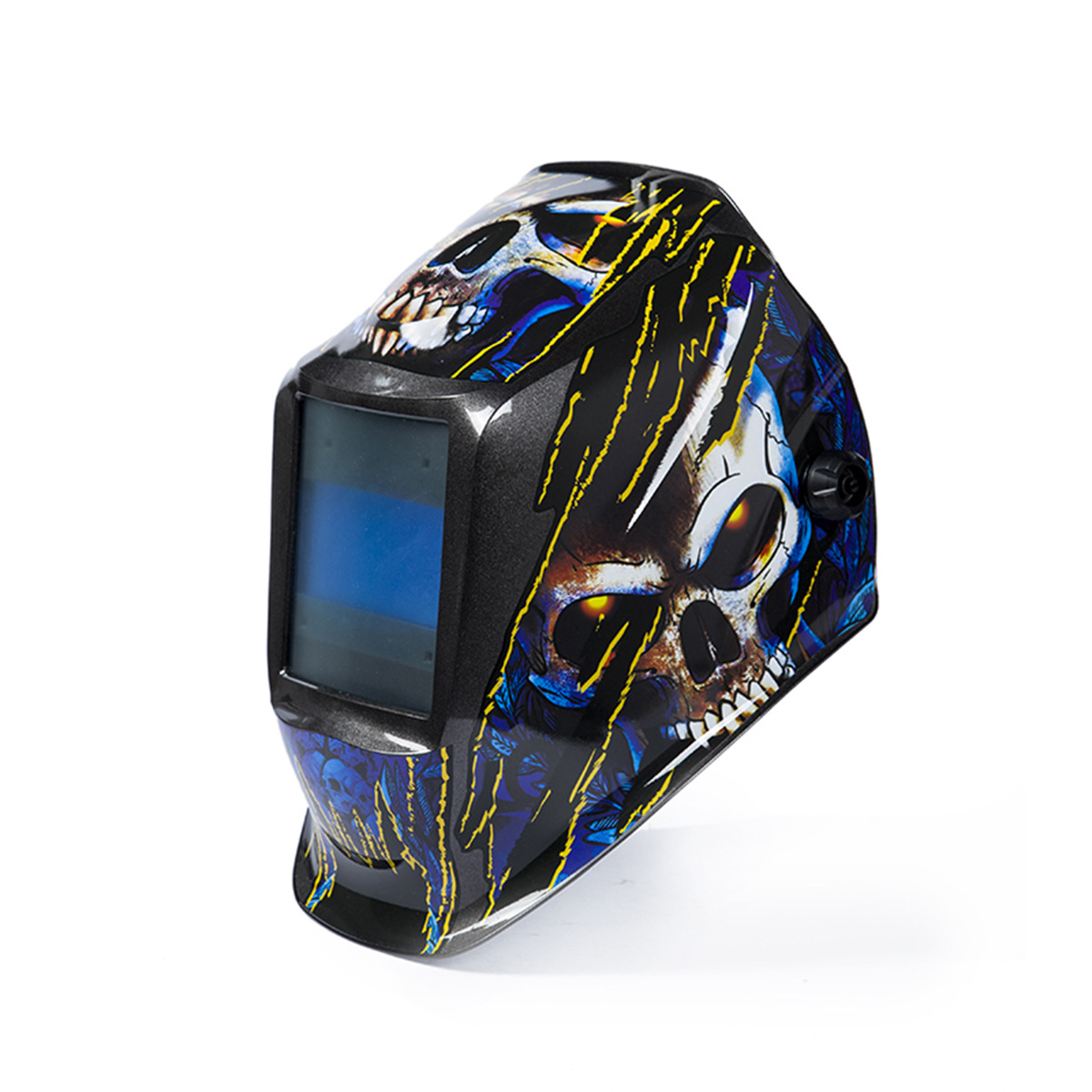 太阳能自动变光电焊帽氩弧焊气保焊防护电焊面罩蓝骷髅TIGER-501i