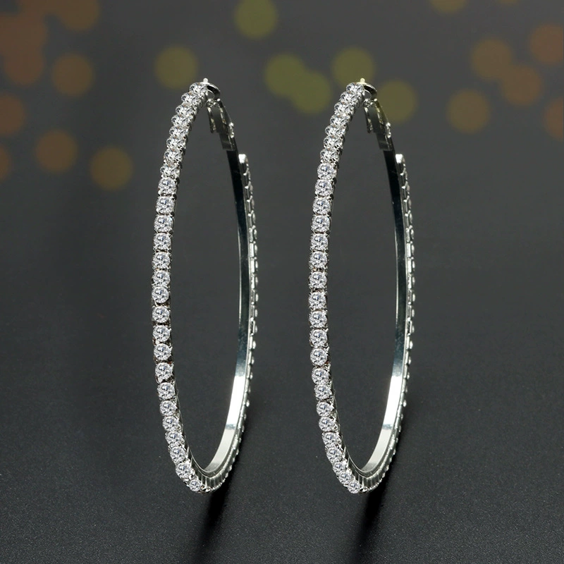 Серьги кольца корейский стиль, серебро, диаметры 20–100 мм, лёгкая модная аксессуар