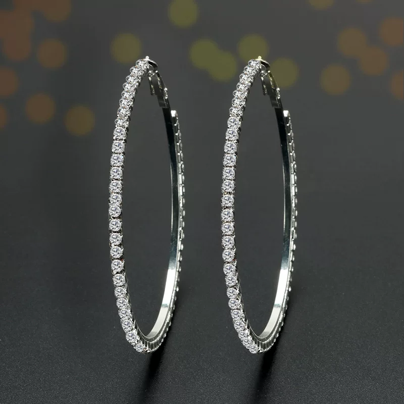 Серьги кольца корейский стиль, серебро, диаметры 20–100 мм, лёгкая модная аксессуар