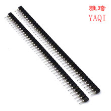 排母 1*40P 1X40P 2.54MM 内金外锡 针座母座 单排圆孔排母现货