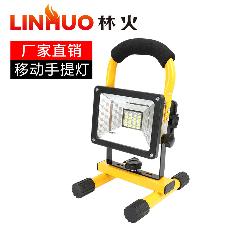 Luz de inundación LED luz fuerte reflector sitio de construcción trabajo móvil minero luz rojo azul flash luz de advertencia reflector al por mayor