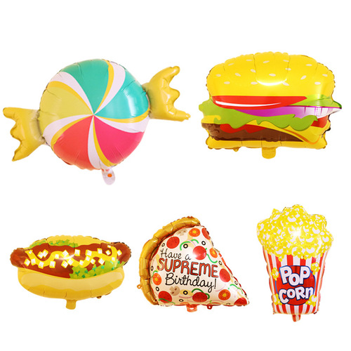 Cross-border new product recommendation dessert aluminum film balloon ice cream donuts birthday party decoration supplies balloons