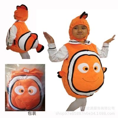 Nuevo disfraz de Nemo, el pez payaso, para niños, para Navidad, Halloween, actuaciones de animales marinos.