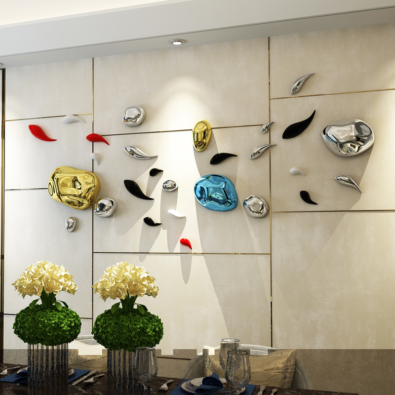 Home Modern Stone Hanging Abstract Decorations Wall Decoration Hanging Studio Creative Background Wall Pendant